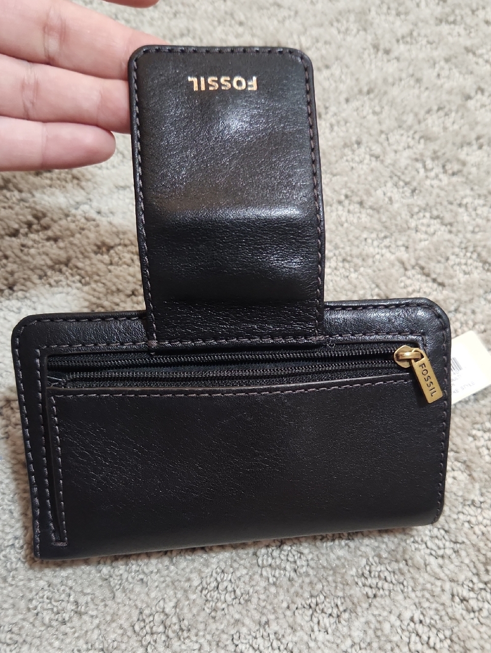 Fossil Madison Multi Black Cowhide Leather Fold Wallet New With Tag - Picture 4 of 16